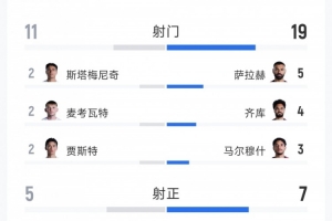 埃及3-1新西兰全场数据:射门19-12,射正7-5,得分机会5-3