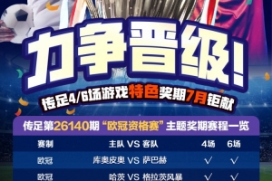 卷土重来!传足特色奖期第26140期聚焦欧冠资格赛