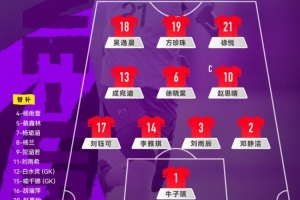 U17女足世界杯小组赛第二轮:中国U17女足vs萨摩亚U17女足首发